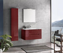 Mobile da Bagno sospeso Palma 01 Rosso Laccato TFT