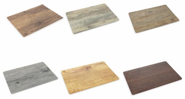 sconto Lot de 6 sets de table 30x45 cm en plastique VdE Tivoli 1996 effet bois