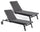 Set 2 Lettini Prendisole da Giardino 70x204x101h cm con Cuscini e Ruote Jalisco Antracite