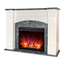 Camino Elettrico da Pavimento 90x115x32 cm Effetto Fiamma 1500W Magnolia & Lorance Ivory/dark gray