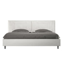 Letto Matrimoniale Imbottito in Similpelle Annalisa Large Bianco Varie Misure