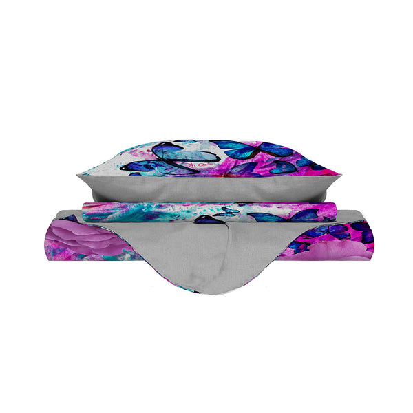 prezzo Housse de couette double avec impression sur le sac et taies d'oreiller Kio645