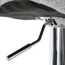Set 2 Sgabelli da Cucina da Bar Girevoli con Altezza Regolabile in Tessuto Grigio   