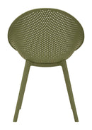 Sedia Ibiza Verde Set 2 Pz 59x59x83 cm in Polipropilene Verde      