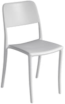 Sedia Impilabile da Giardino 44x53x83 cm in Polipropilene Bianca