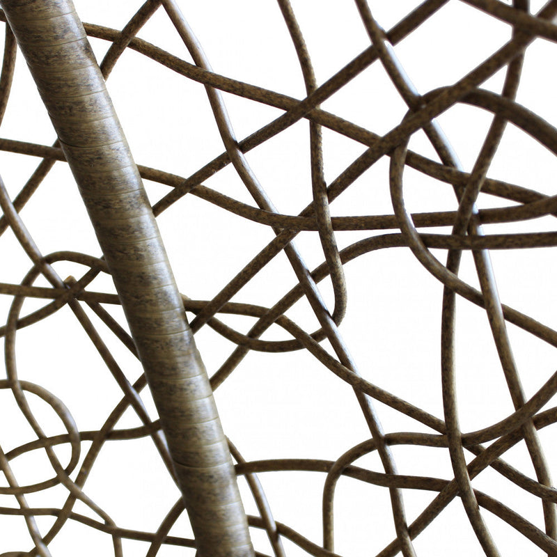 Dondolo Pensile da Giardino Giglio in Acciaio Marrone