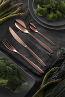 Servizio Set di Posate 24 Pezzi in Acciaio 18/10 PVD Eme Eleven Chocolate