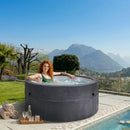 Vasca Idromassaggio Piscina Spa Semirigida Oasi 4 Adulti 2 Bambini 1000 L 184x184x73 cm in PVC Grigio