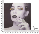 Stampa su Tela con Applicazioni Lady Dark 80x2,8x80 cm in Legno di Pino e Canvas Multicolor