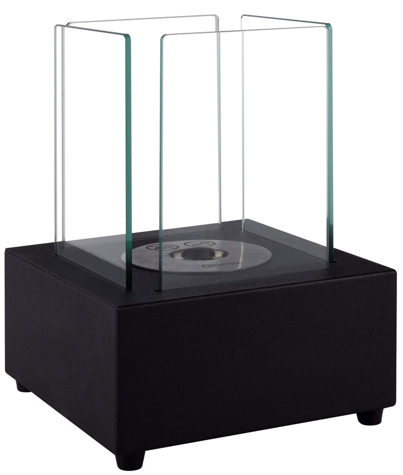 Camino a Bioetanolo da Tavolo 22x22 cm Qlima FFB022 Nero