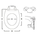 Copriwater Universale Copri WC in Legno MDF Bianco      