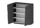 Credenza 2 Ante 120x44x126 cm Pongo 2A Grigio Antracite Opaco  