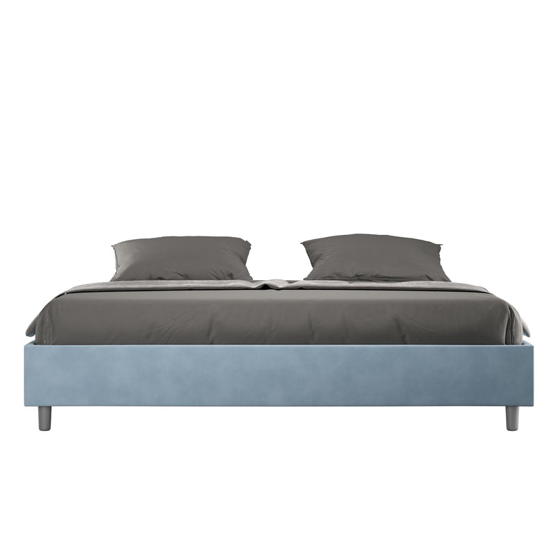Letto Matrimoniale Extra Large Azelia Azzurro Varie Misure