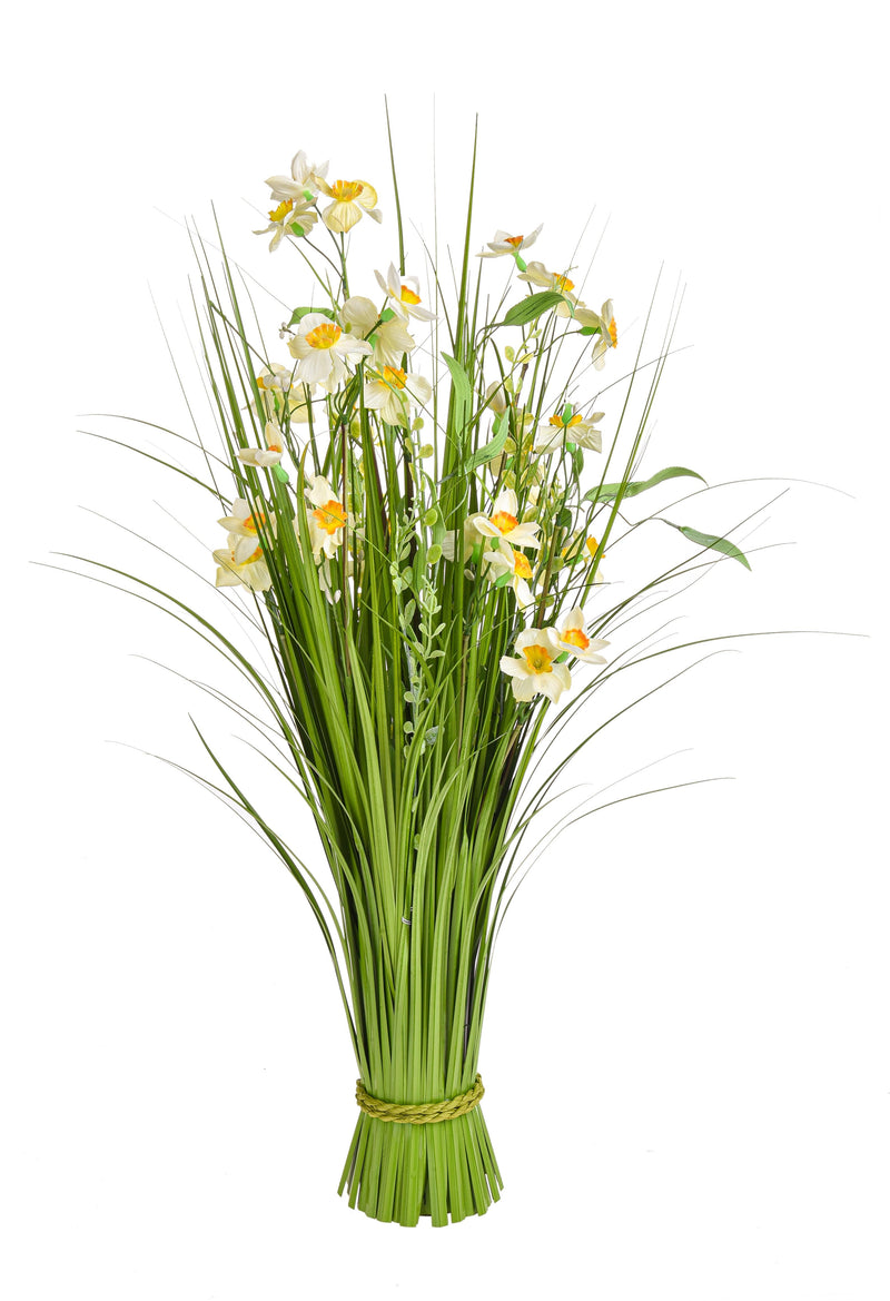 Fascio Artificiale con Narcisi Altezza 70 cm Arancio