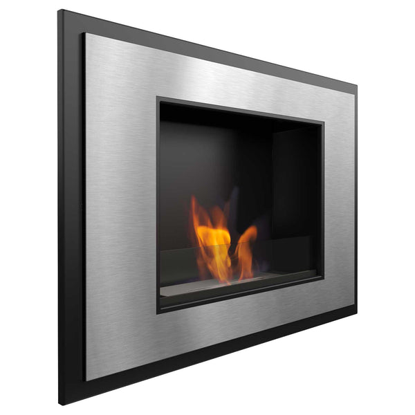 online Cheminée Bioéthanol Murale 80x59 cm Flig Los Angeles Argent