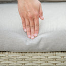 Set Salotto da Giardino Divano Angolare 1 Poltrona e Tavolino Beige