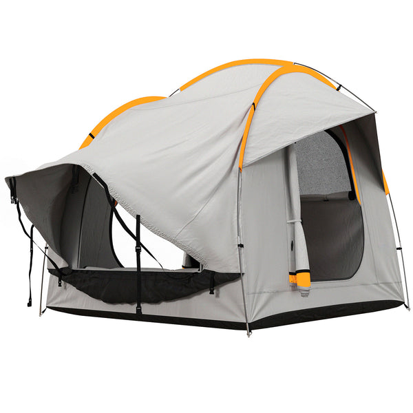online Tenda per Auto Impermeabile a 3 Porte in Poliestere 239x210x210 cm PE e Fibra di Vetro Grigio e Arancione