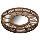 Specchio in legno naturale tondo cm Ø62x8,5