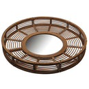 Specchio in legno naturale tondo cm Ø62x8,5