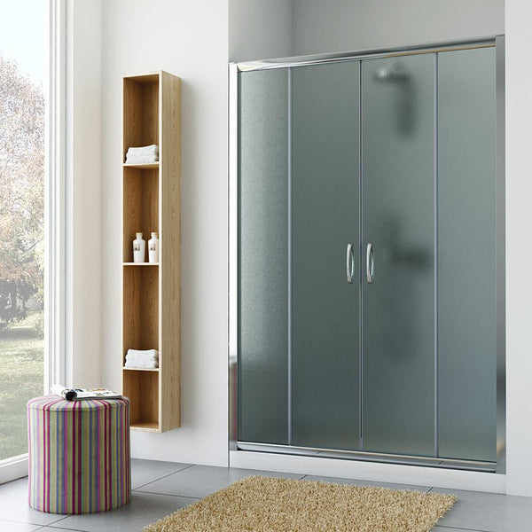 online Porte de Douche 2 Portes Coulissantes en Cristal Opaque 6 mm H200 Fosterberg Randers Différentes Tailles