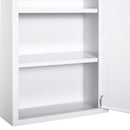 Armadietto Medicinali da Parete 40x18x60 cm 2 Chiavi in Acciaio Bianco