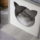Tiragraffi con Cuccia e Cestino sospeso per Gatti 61x49x160,5 cm in Peluche Sisal  Grigio