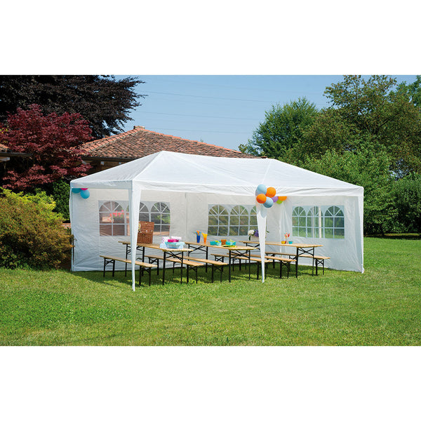 Tonnelle de jardin en fer 3X6m Vorghini Party Blanc online