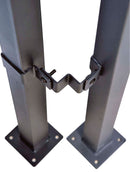 Palo per Tralicci Verdemax 4,5x4,5x183 cm con Staffe Angolari in Metallo Verniciato Antracite 