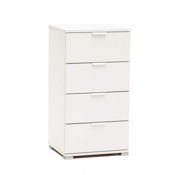 prezzo Armoire avec 4 tiroirs blancs 45x38x85 h cm en aggloméré bilaminé blanc