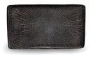 Set 4 Piatti Rettangolari 30x18x2,5 cm in Gres Kaleidos Sirius Neri