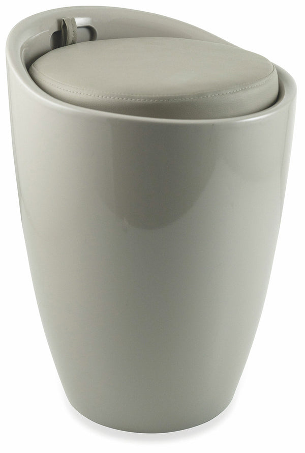 Tabouret Pouf de Rangement Ø37x45,5 cm en ABS Soriani Tortora prezzo
