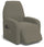 Housse de fauteuil inclinable extensible taille unique avec poche latérale taupe