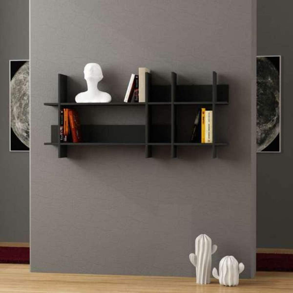 acquista Etagère murale 150x22x70 cm en MDF Perles Anthracite