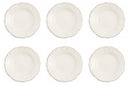 Set 6 Piatti Fondi Ø23x4 cm in Gres Villa d'Este Home Tivoli Duchessa Bianchi