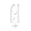 Doccia Solare da Giardino 40L Miscelatore e Lavapiedi Sined Sole XXL Rossa