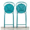Set Tavolino e 2 Sedie Pieghevoli da Giardino Deco Turchese