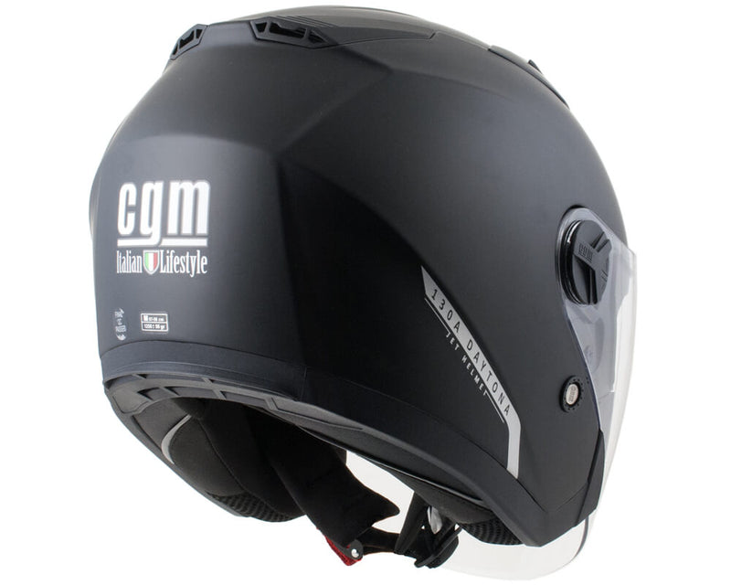 Casco Jet per Scooter Visiera Lunga CGM Daytona 130A Nero Opaco Taglia Varie Misure