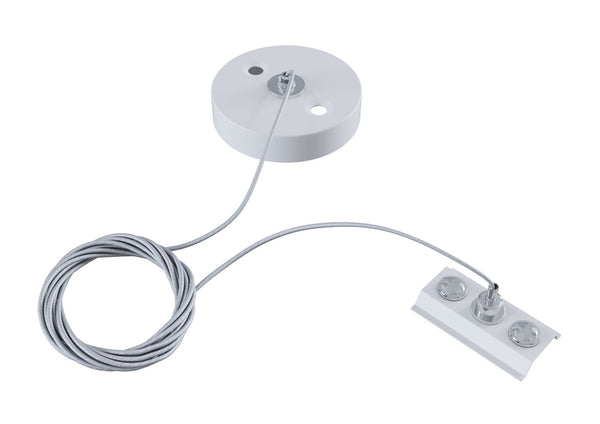 Connecteur d'extension pour système d'éclairage sur rail monophasé blanc sconto