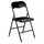 Chaise de jardin pliante Slim 44x45x79 h cm en acier noir mat avec structure noire