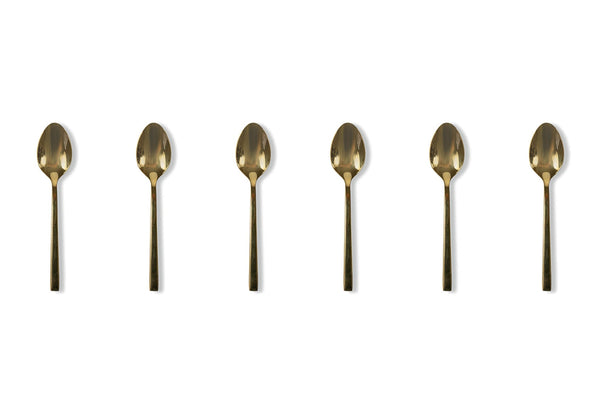 Ensemble de 6 cuillères en acier doré poli VdE Tivoli 1996 Lexington sconto