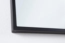 Specchio con Cornice Window Nucleos Nero in Metallo