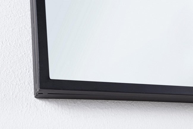 Specchio con Cornice Window Nucleos Nero in Metallo