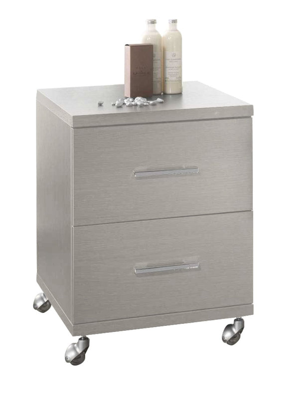 Commode Mobile 2 Tiroirs Fermeture Amortie en Bois en Mélamine 40x52x57cm TFT Pin Java Blanc sconto