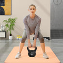 Kettlebell per Allenamento 6 kg in Plastica e Sabbia Nero  