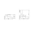 Kit Doccino e Miscelatore Monocomando per Vasca da Parete in Ottone Riga Cromato