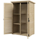 Armadio da Esterno a 2 Ripiani 75x50x111/118 cm in Legno di Abete 