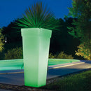 Vaso Luminoso da Giardino a LED 40x40x100 cm in Resina 5W Oak Multicolore