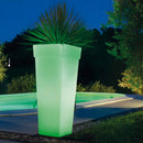 Vaso Luminoso da Giardino a LED 40x40x100 cm in Resina 5W Oak Multicolore