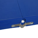 Set Campeggio Tavolino Pieghevole 4 Sedie in Alluminio e Plastica Azzurro 