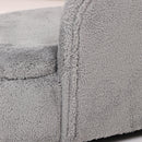 Divano per Cani e Gatti con Vano Contenitore 80x40x46 cm Rivestimento Vellutato Grigio Scuro